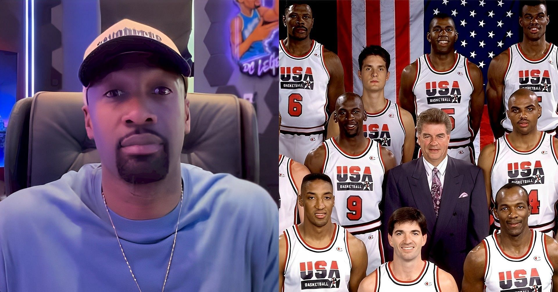 Former Washington Wizards star point guard Gilbert Arenas and the 1992 U.S. men&#039;s Olympic basketball team
