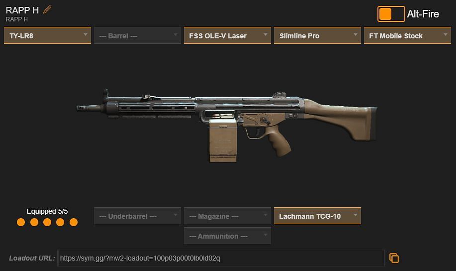 Rapp H loadout (Image via sym.gg)