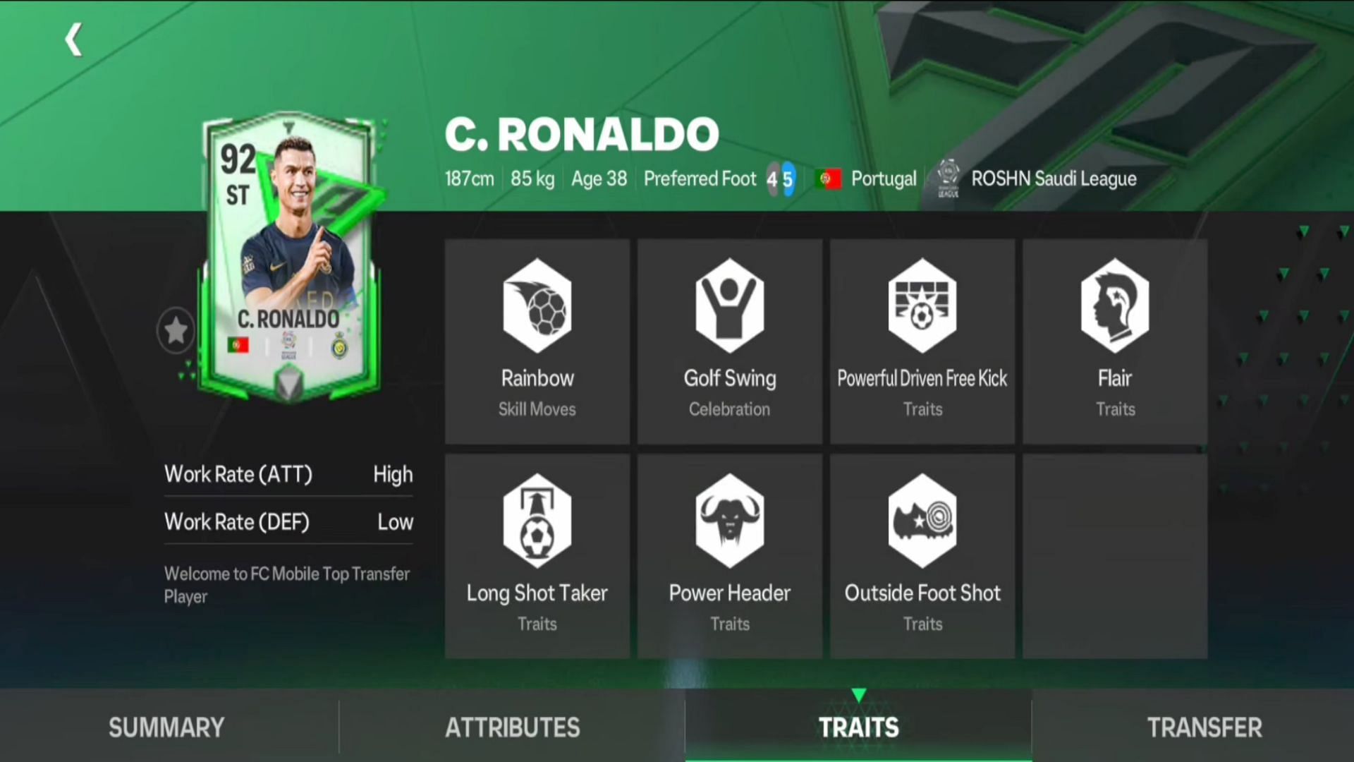 Can you do Cristiano Ronaldo's Siuuu in EA FC Mobile?