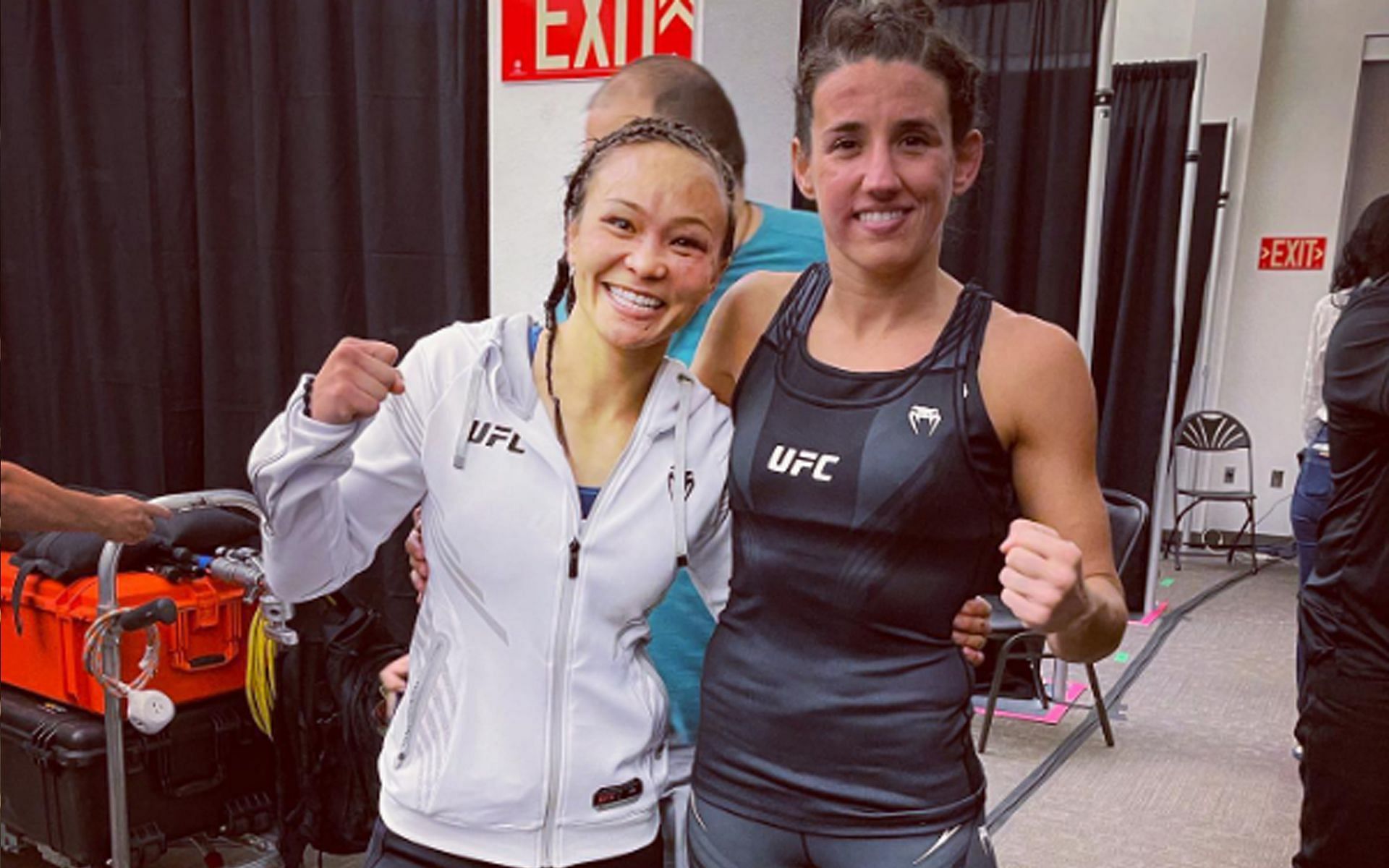 Michelle Waterson-Gomez (left) and Marina Rodriguez (right) (Image via @karatehottiemma Instagram)