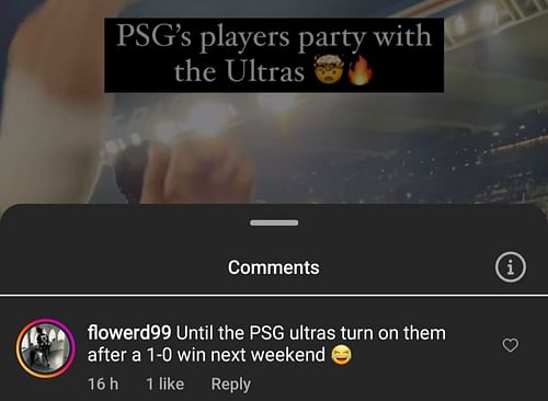 Fans comment on the Ultras
