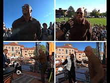 Watch: Deion Sanders surprised by The Rock’s sudden appearance on College GameDay broadcast for Week 3