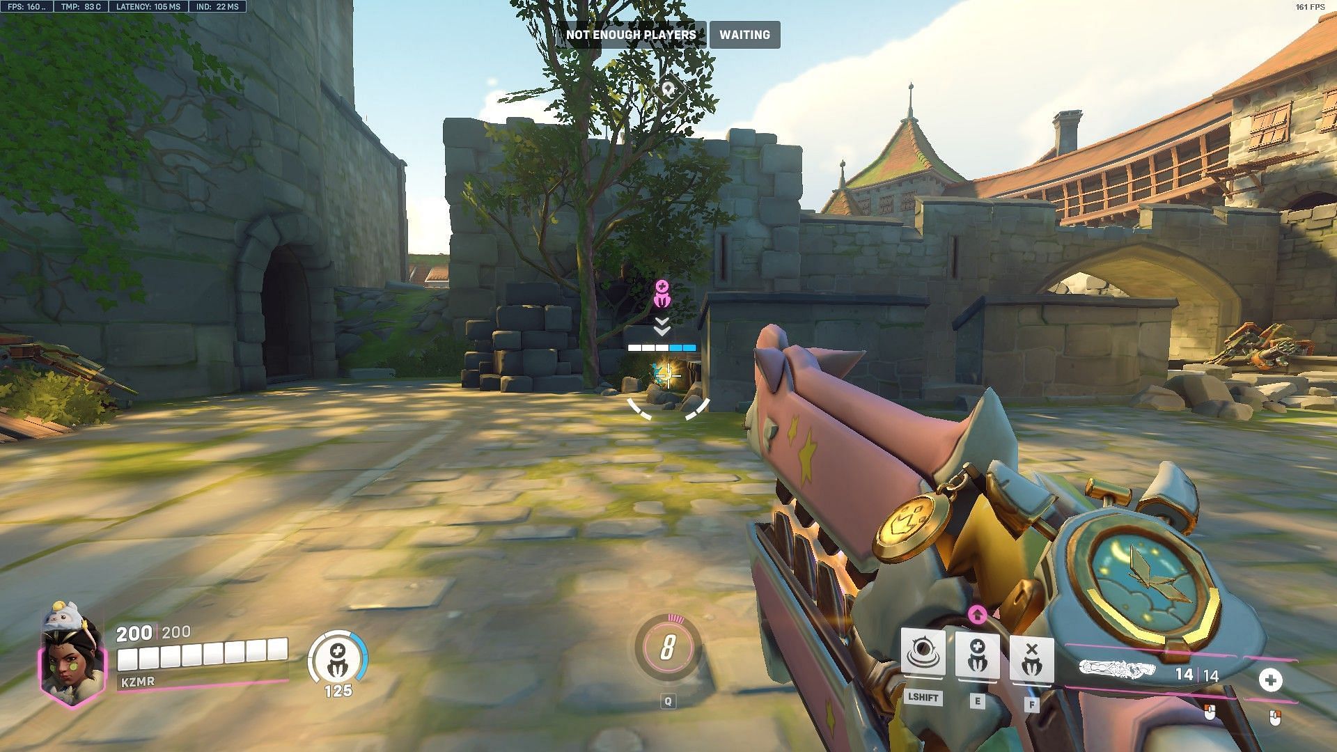 Healing Pylon in Overwatch 2&#039;s Eichenwalde (Image via Blizzard Entertainment)