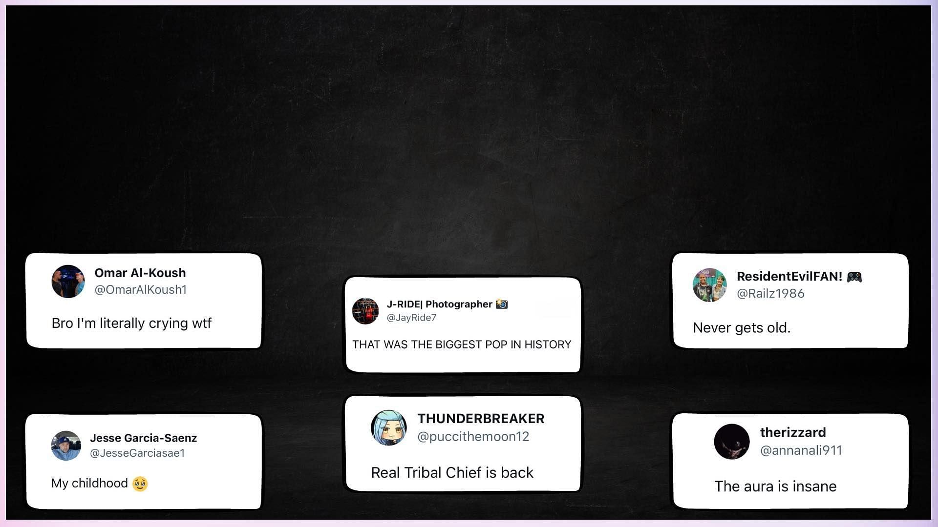 Fan reactions to the Rock&#039;s return.