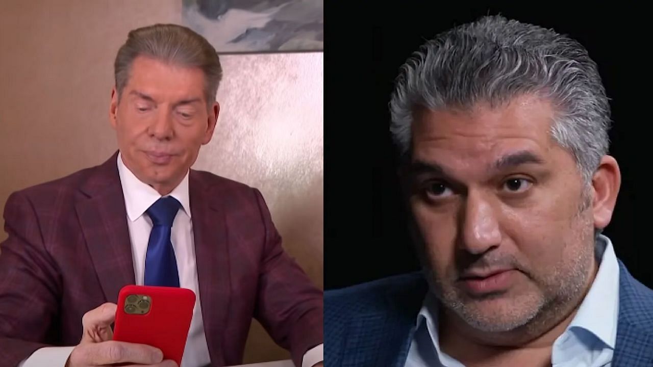 Vince McMahon (left); Nick Khan (right)