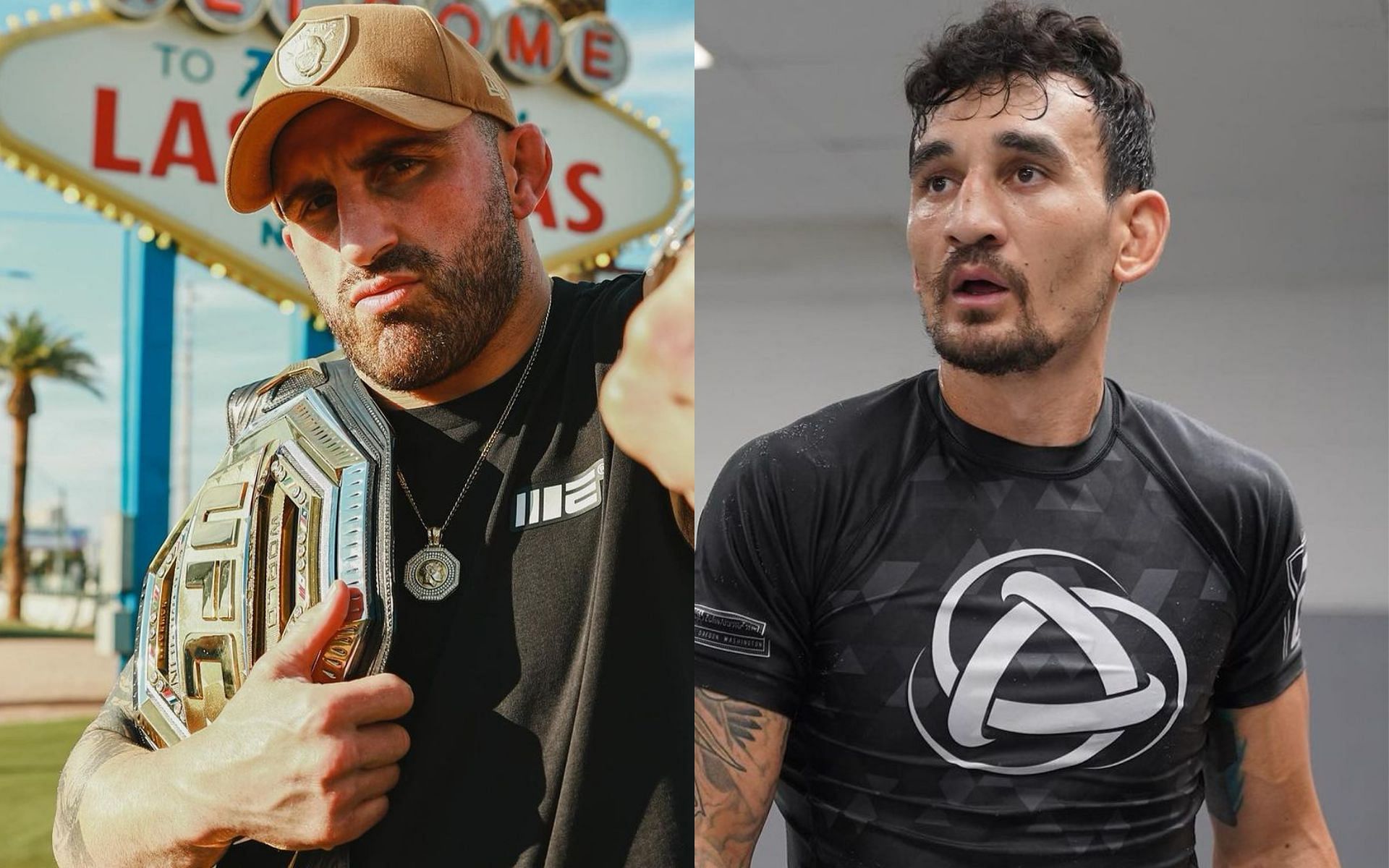 Alexander Volkanovski (Left) and Max Holloway (Right) [*Image courtesy: @alexvolkanovski and @blessedmma Instagram]