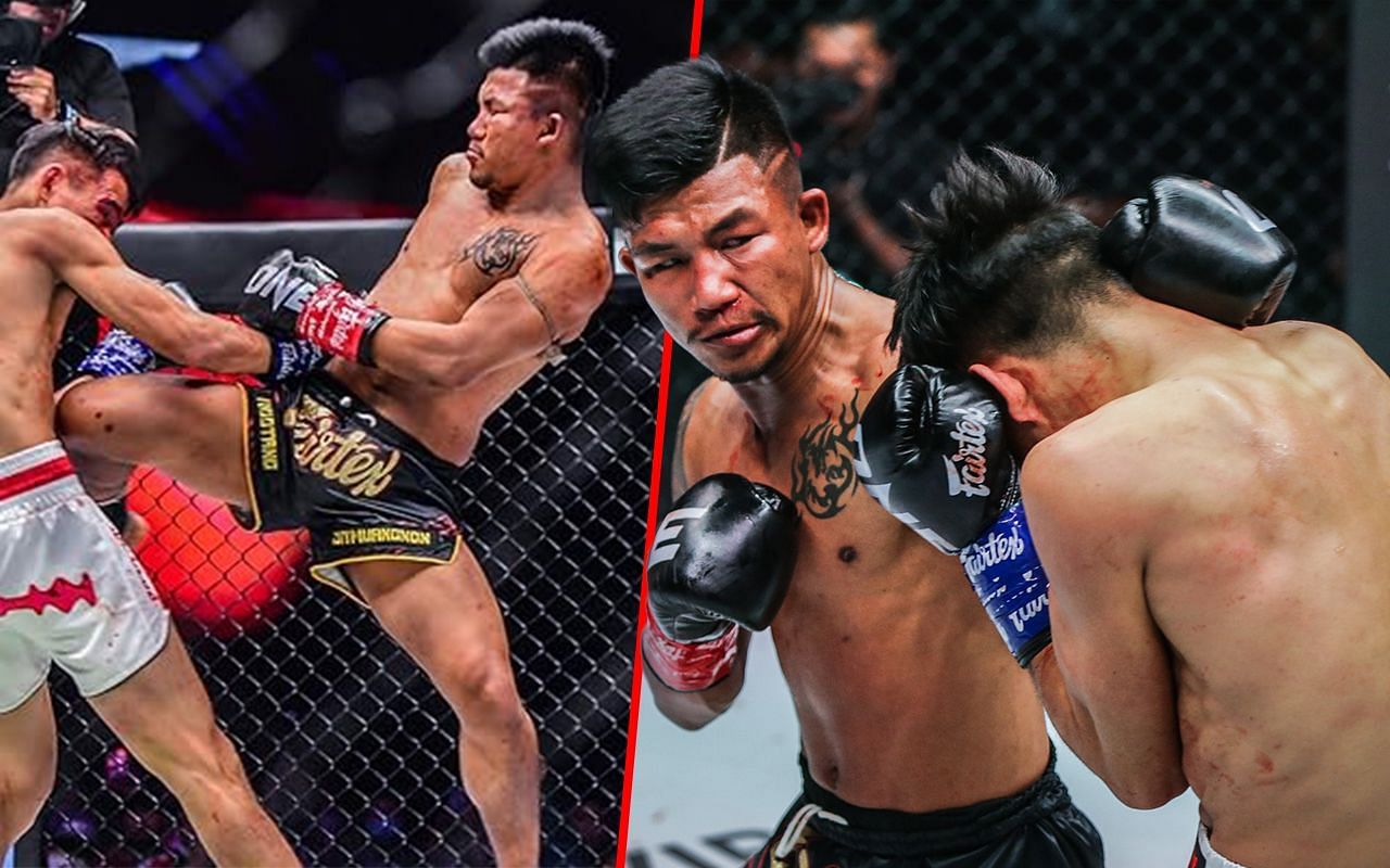 Rodtang fighting Jiduo Yibu (left) and Rodtang (right) | Image credit: ONE Championship