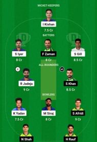 PAK vs IND Dream11 Prediction, Match 9, Grand League Team