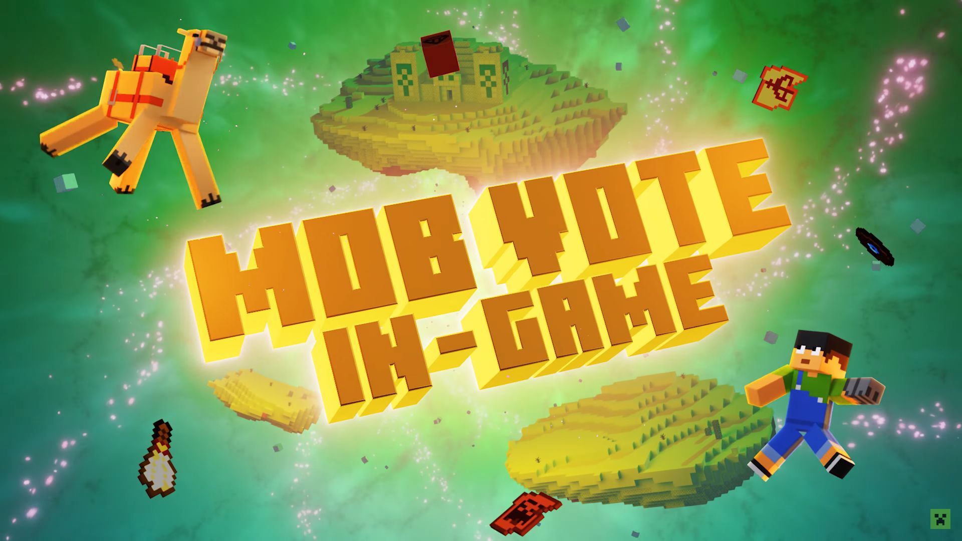 The winner of the mob vote is usually announced at the end of the main live event (Image via YouTube/Minecraft)