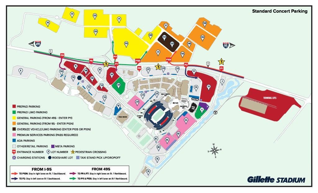 What is the Capacity of Gillette Stadium?
