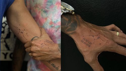 Dak Prescott's tattoo (L) and his brother Tad's tattoo (R) honoring their late mother. Credit: @inkedbyauburn (IG)