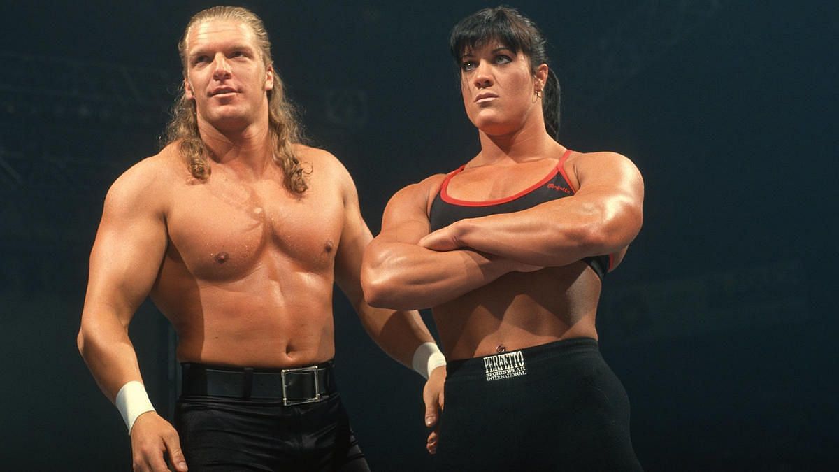 Triple H (left) and Chyna (right)