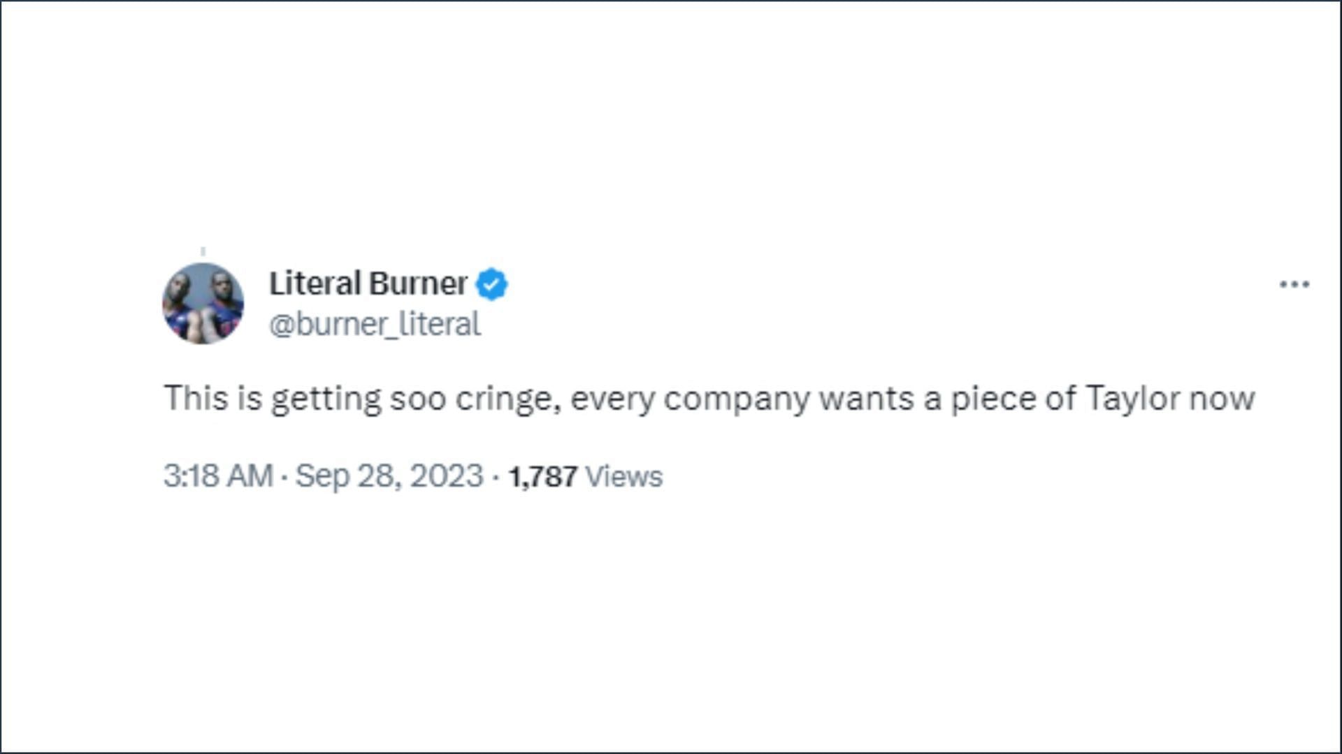 Comment by the user @burner_literal on Twitter (Image via Twitter)