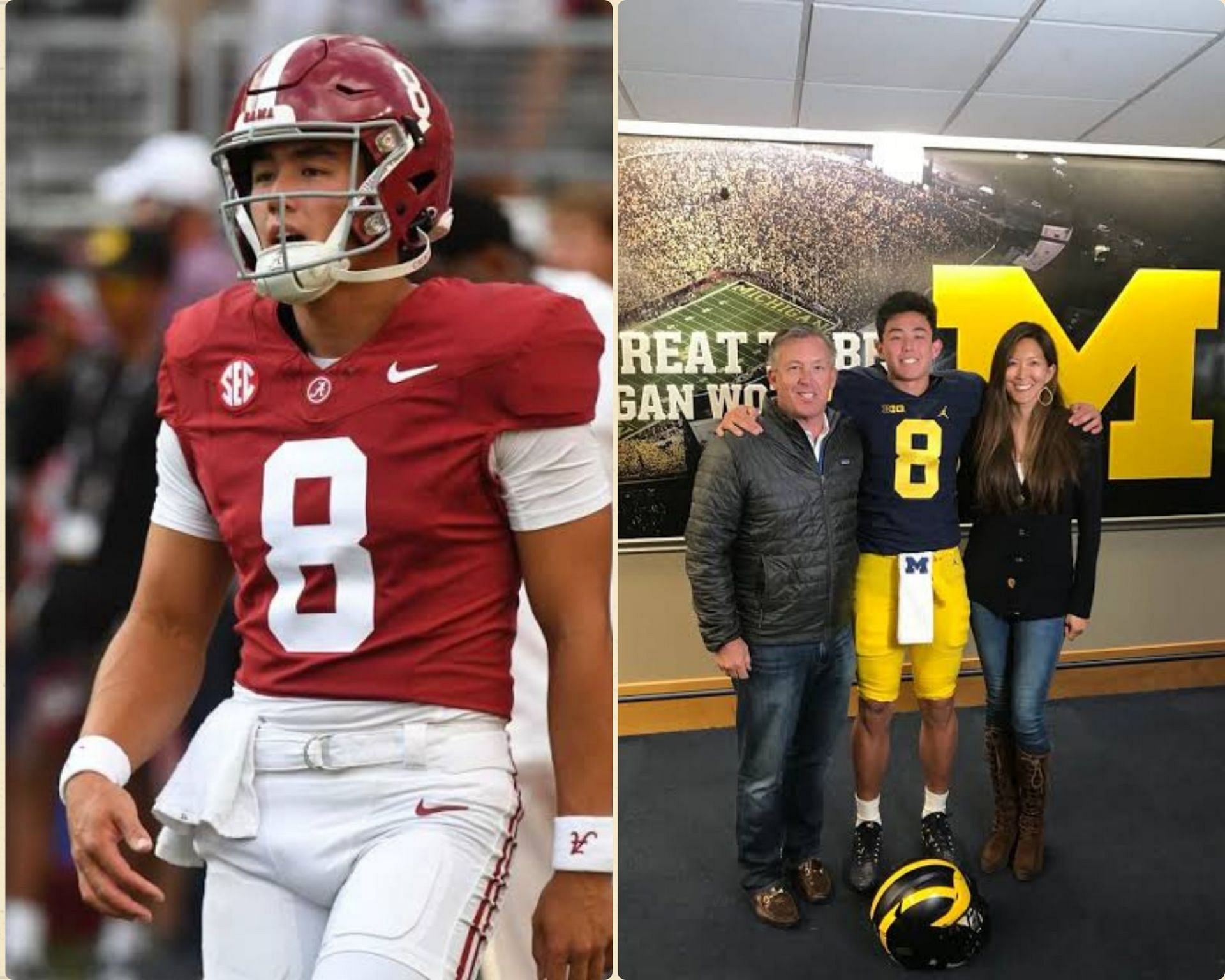 Alabama quarterback, Tyler Buchner and his parents
