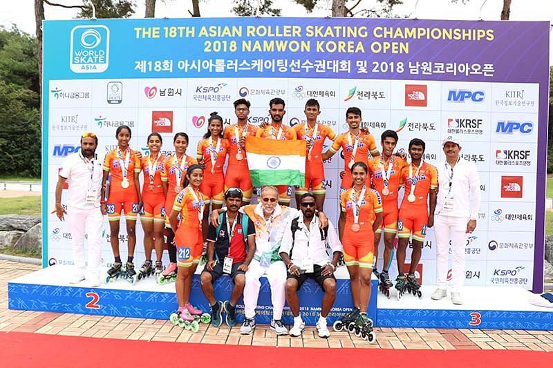 Team India, 18th Asian Roller Skating Championships (image via indiaskate.com)