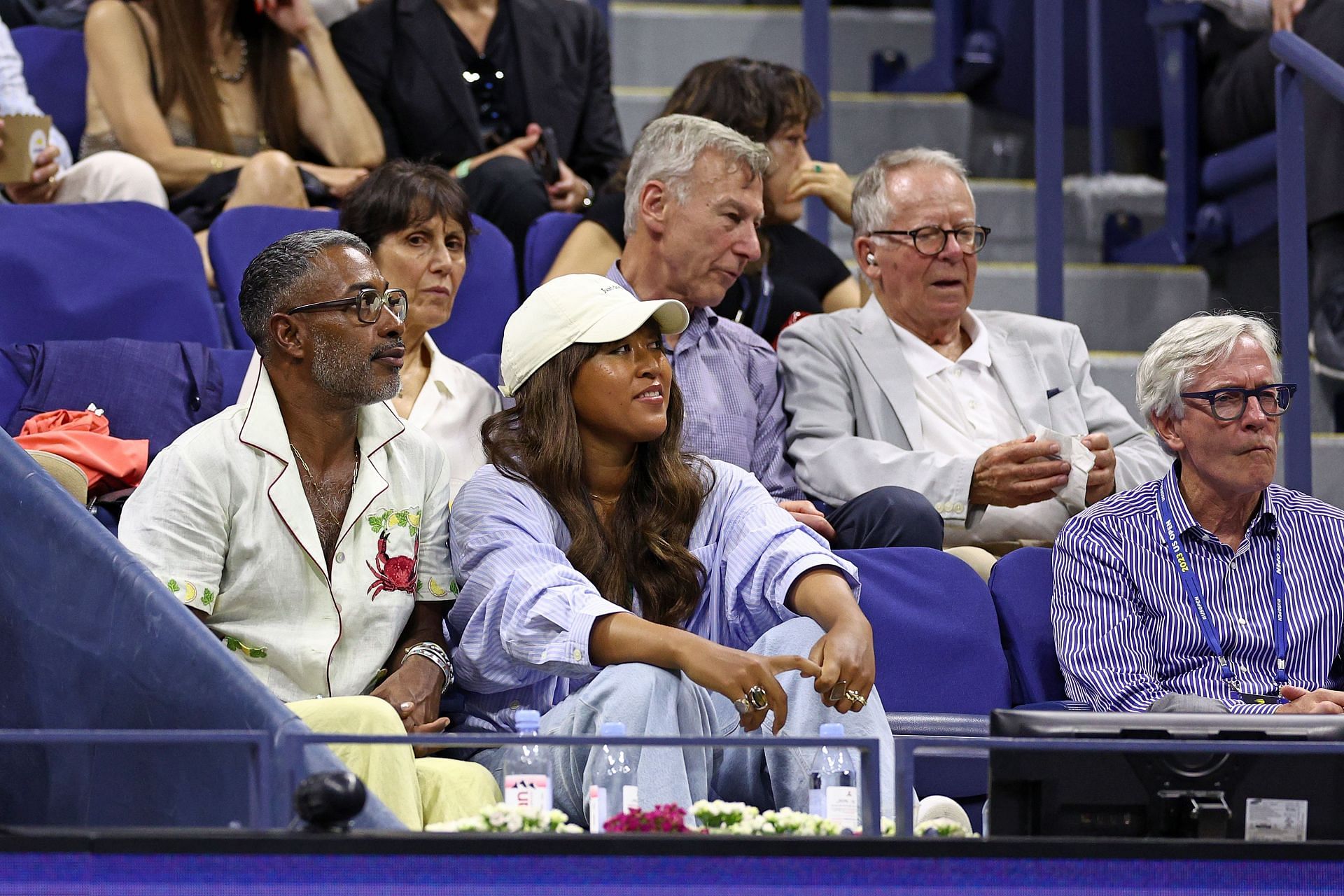 Naomi Osaka watched Coco Gauff from the stands at the 2023 US Open.