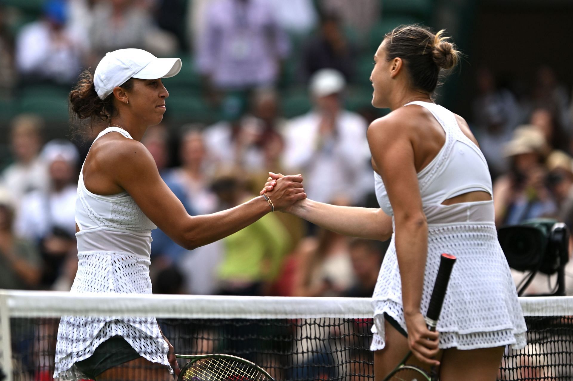 Aryna Sabalenka defeated Madison Keys 6-2, 6-4 in the quarterfinals of Wimbledon 2023