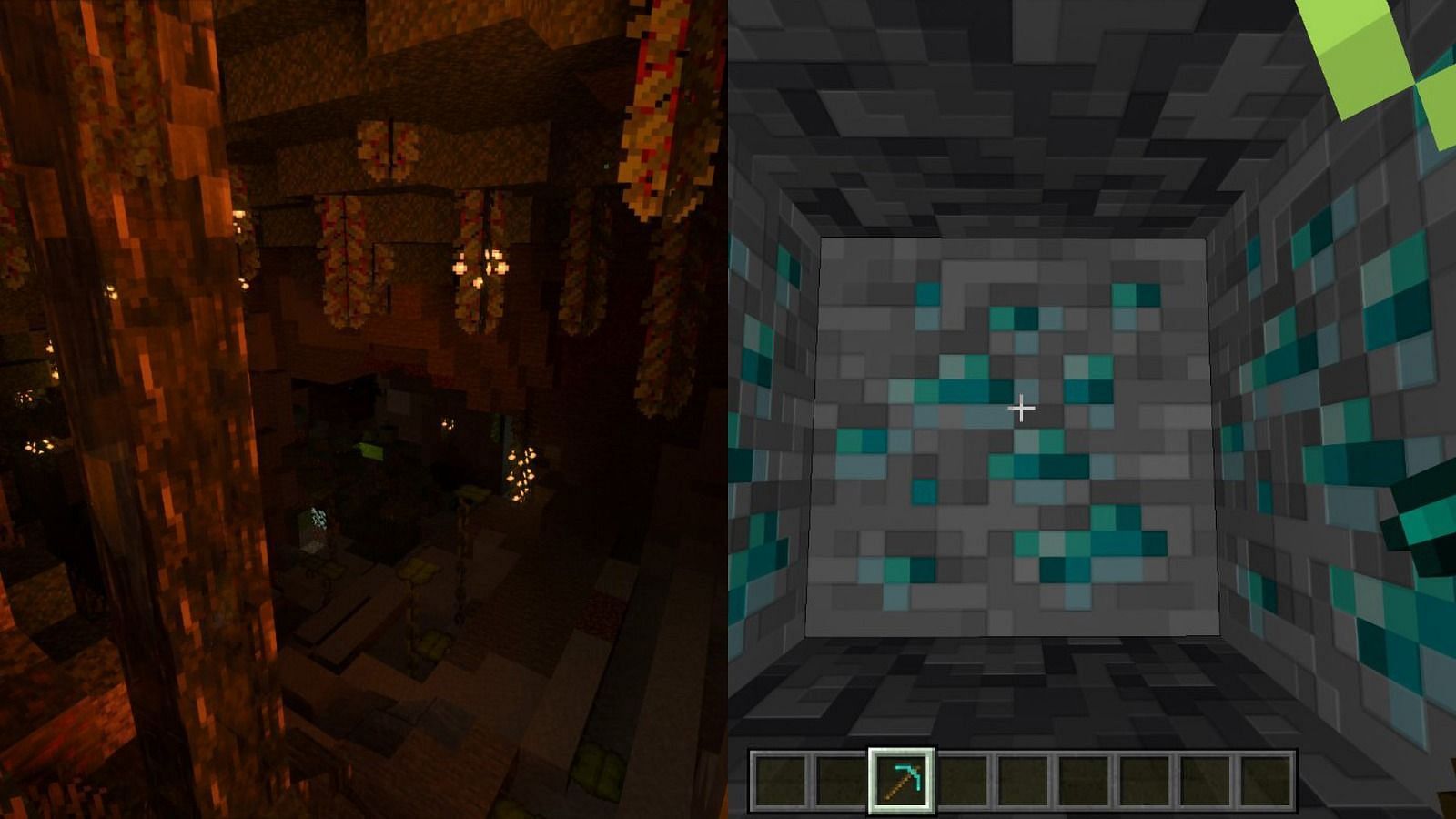 Explore caves and ores faster by crawling (Image via Mojang Studios)