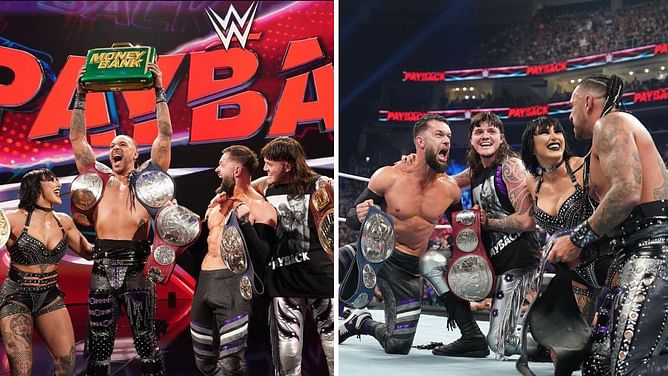 Video of The Judgment Day with all their titles backstage goes viral after WWE Payback