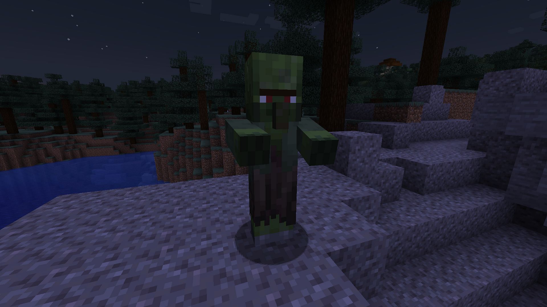 Zombie villagers can be cured using a potion of weakness and a golden apple in Minecraft (Image via Mojang Studios)