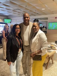 The Johnsons with Kevin Durant's mother, Wanda