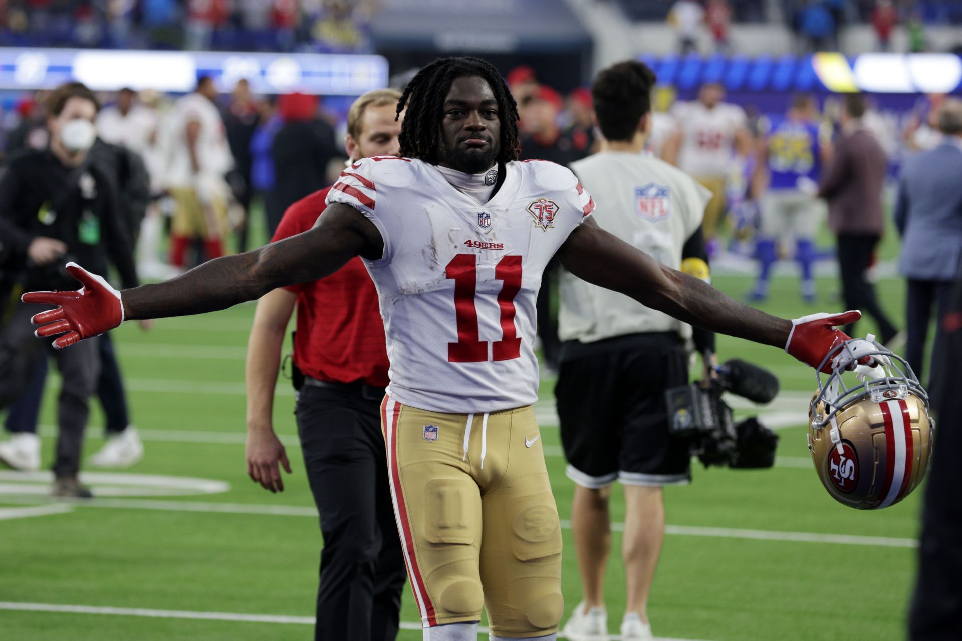 Brandon Aiyuk fantasy football, DFS outlook: What to do with the 49ers WR  in 2023 NFL Wild Card round - DraftKings Network