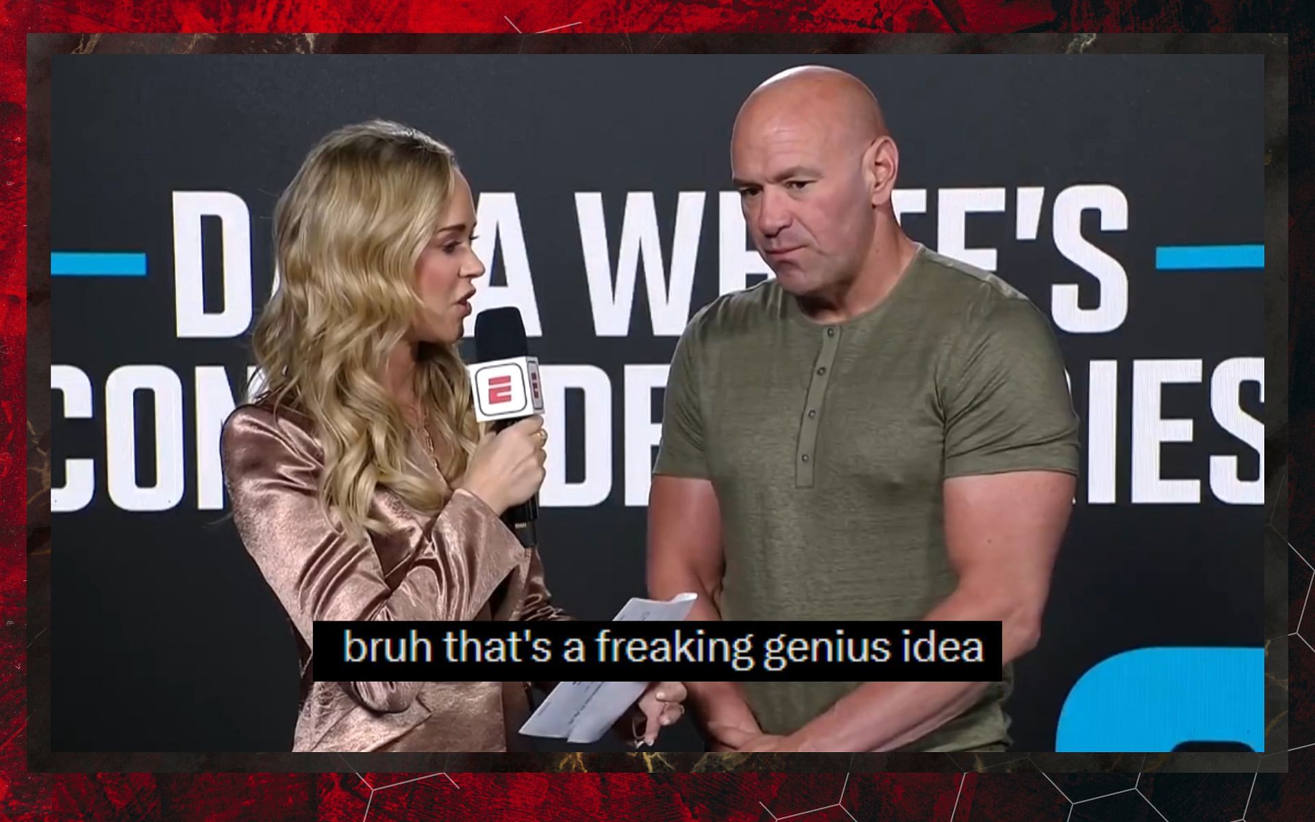 UFC CEO Dana White with Laura Sanko