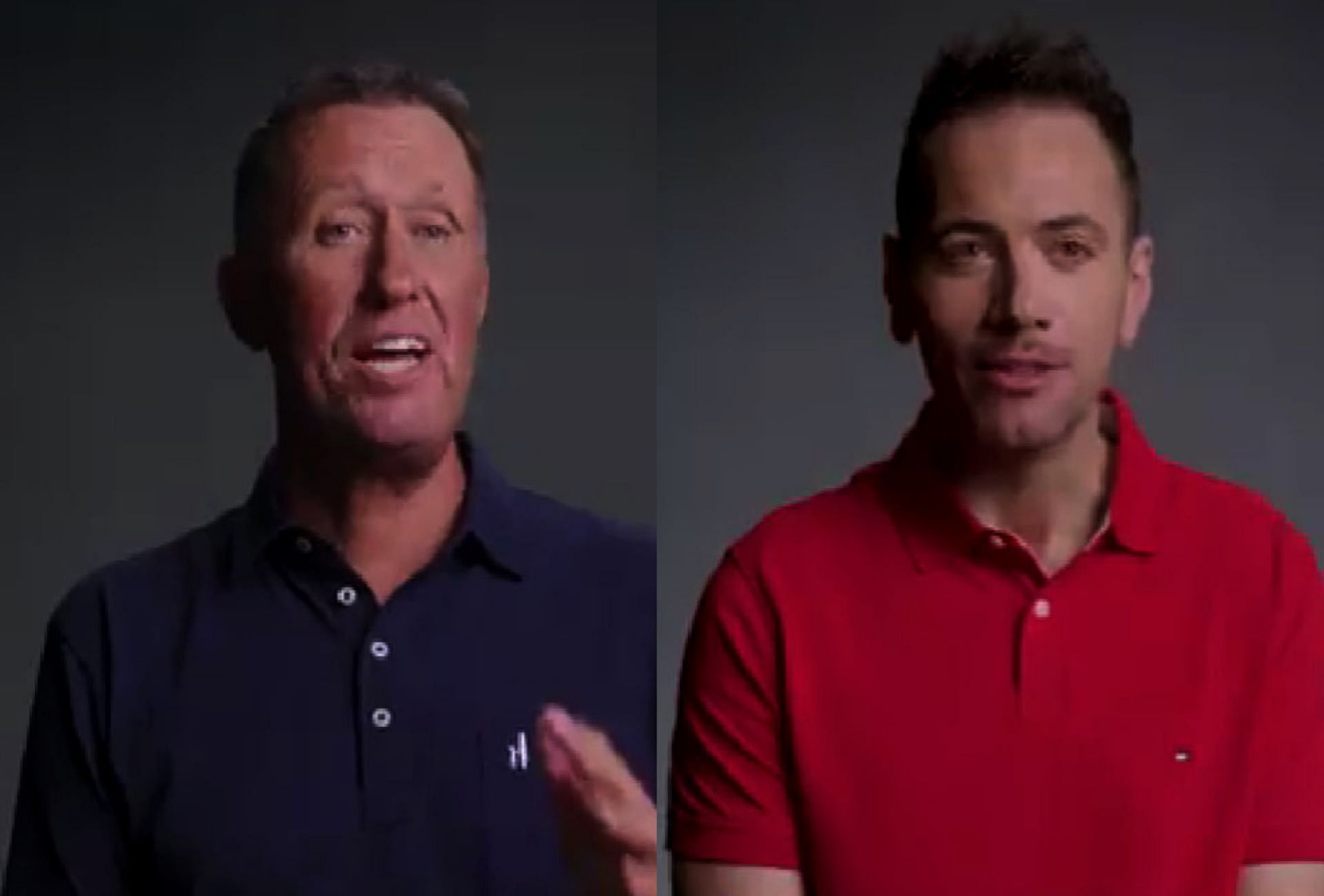 Jim &quot;Bones&quot; Mackay and Nick Dougherty (Image via X @GolfChannel).