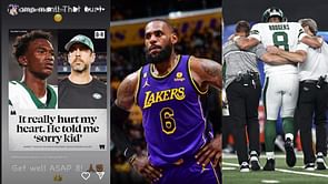 "Get well ASAP 8": After Aaron Rodgers' season comes to an end, NBA superstar LeBron James shares heartfelt message to the 4-time NFL MVP