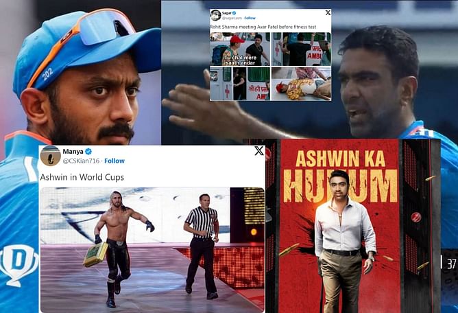 "Ashwin ka Hukum" - Top 10 funny memes as Ravichandran Ashwin replaces Axar Patel in India's 15-man World Cup squad