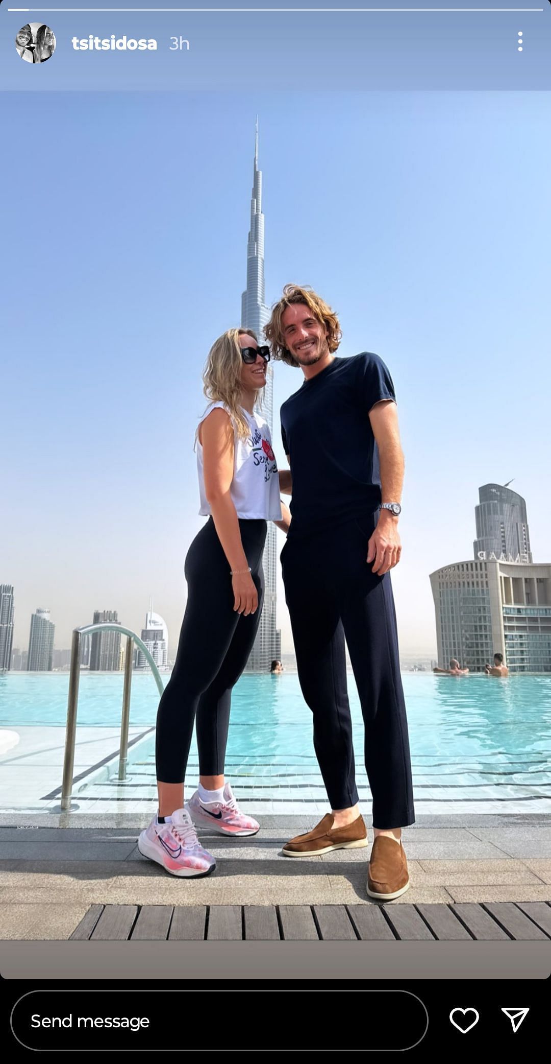 Paula Badosa and Stefanos Tsitsipas on their joint Instagram account 'tsitsidosa'