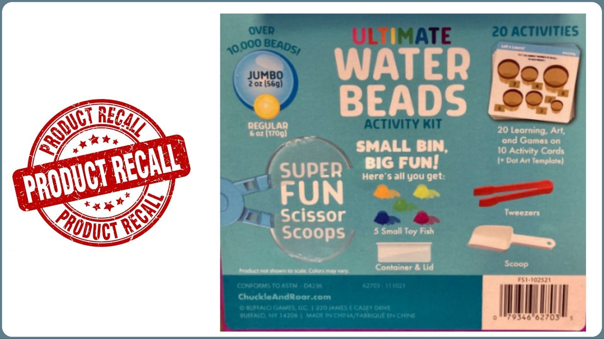 Buffalo Games LLC recalls Chuckle &amp; Roar Ultimate Water Beads
