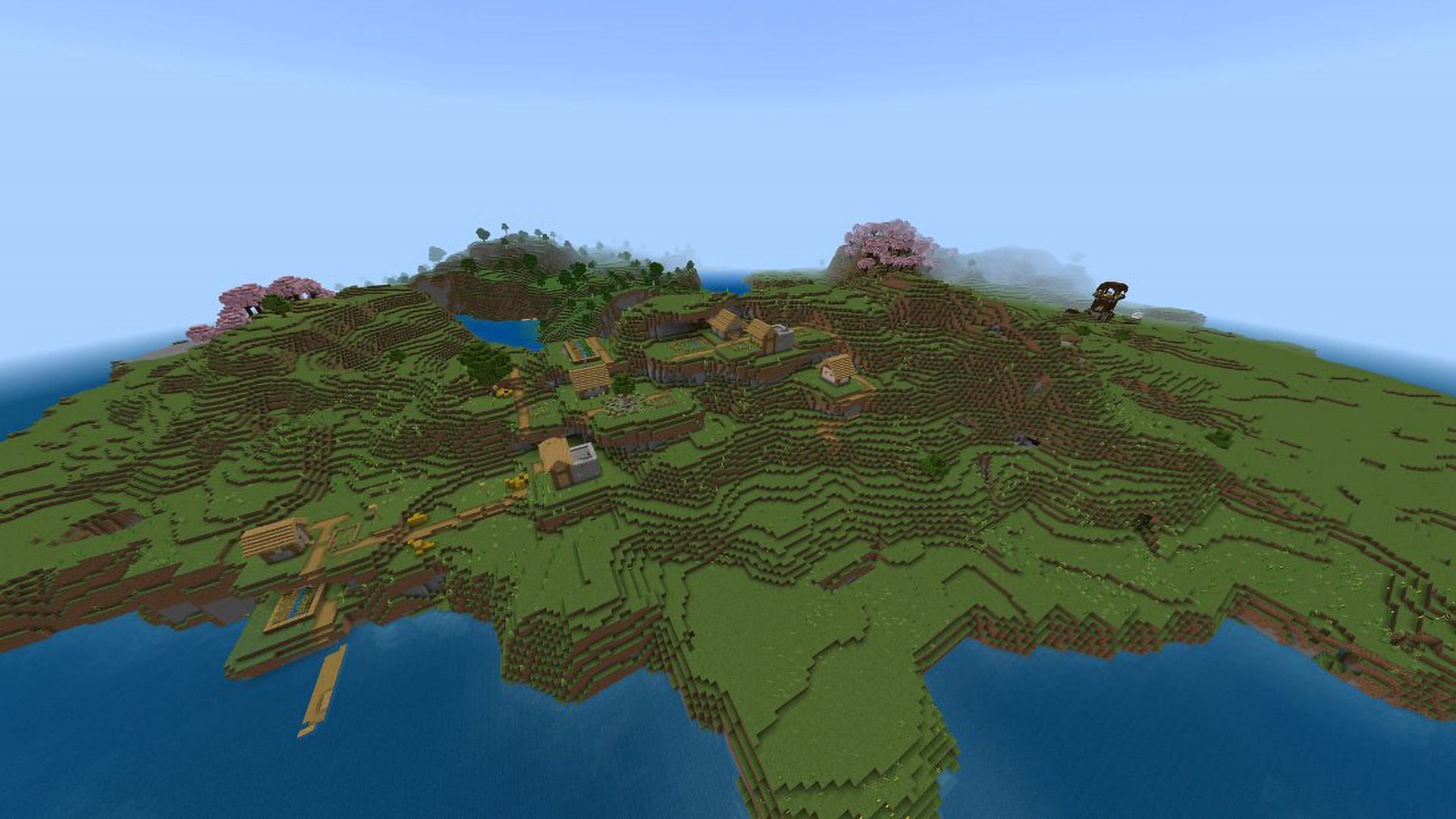 Explore the beauty and the treasure that this Minecraft seed beholds (Image via Mojang)