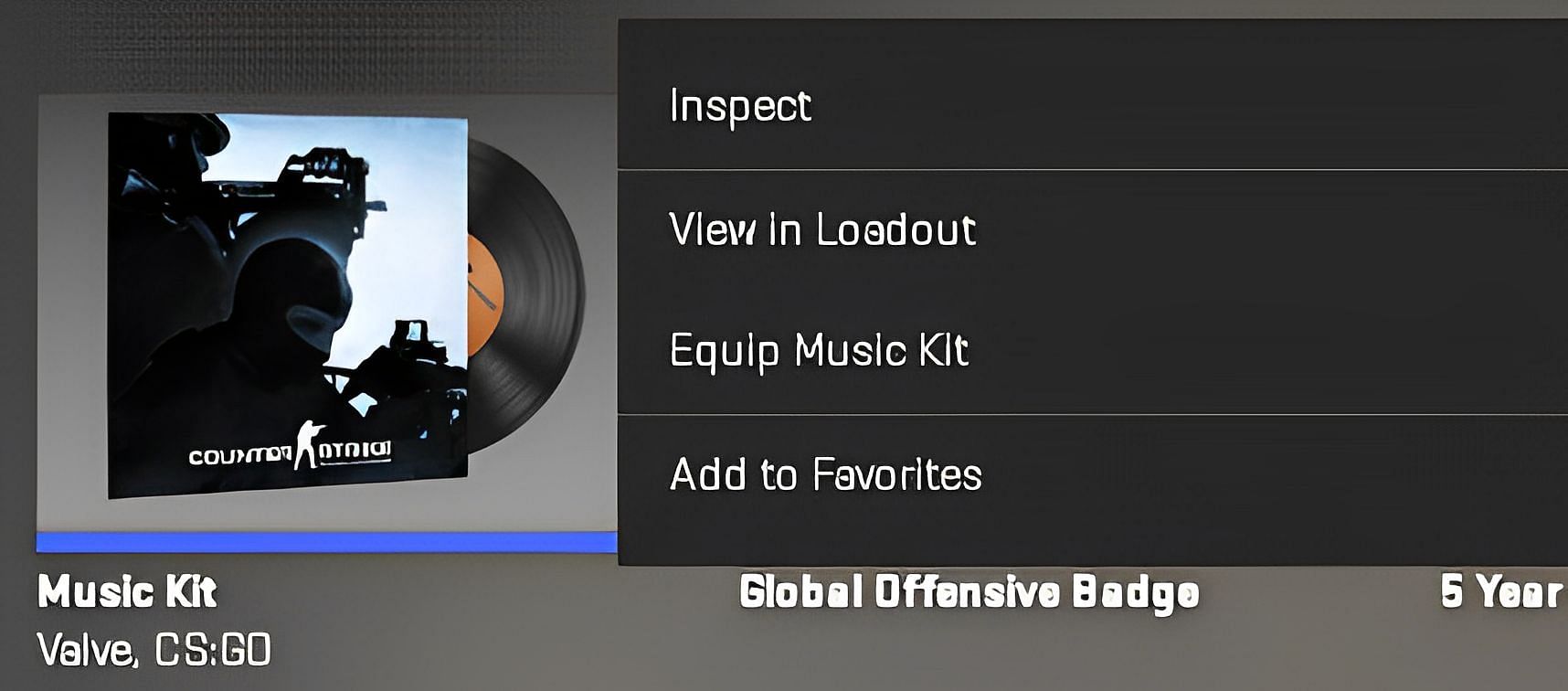 How to equip the music kit (Image via Valve)