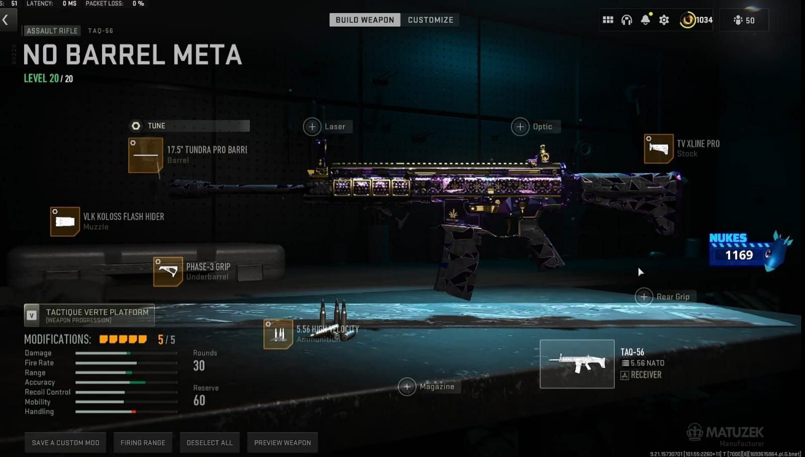 Best TAQ-56 loadout in Modern Warfare 2 Season 5 Reloaded. (Image via YouTube/Cbass)