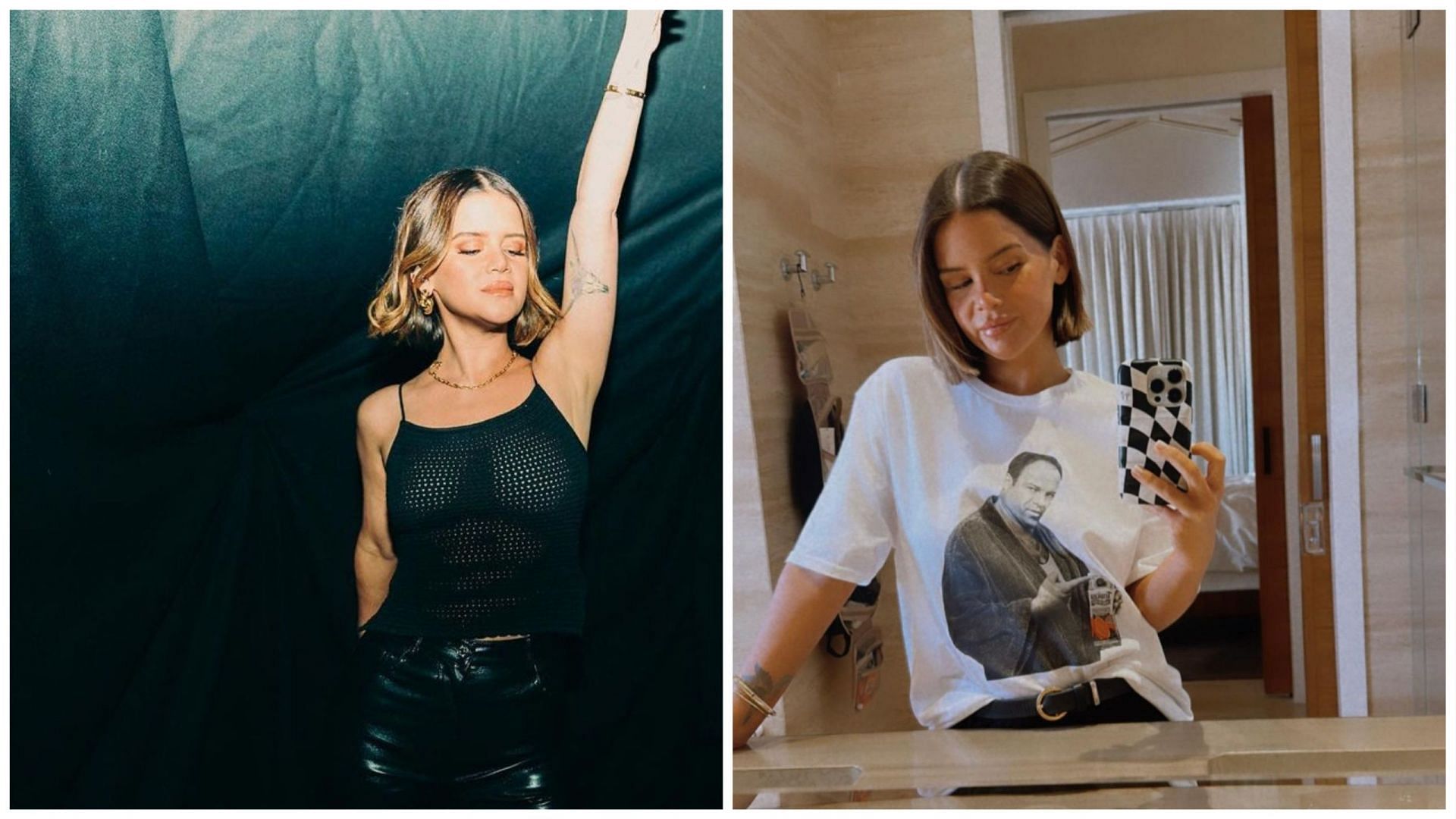 Maren Morris in two portraits (Image via official Instagram @marenmorris)