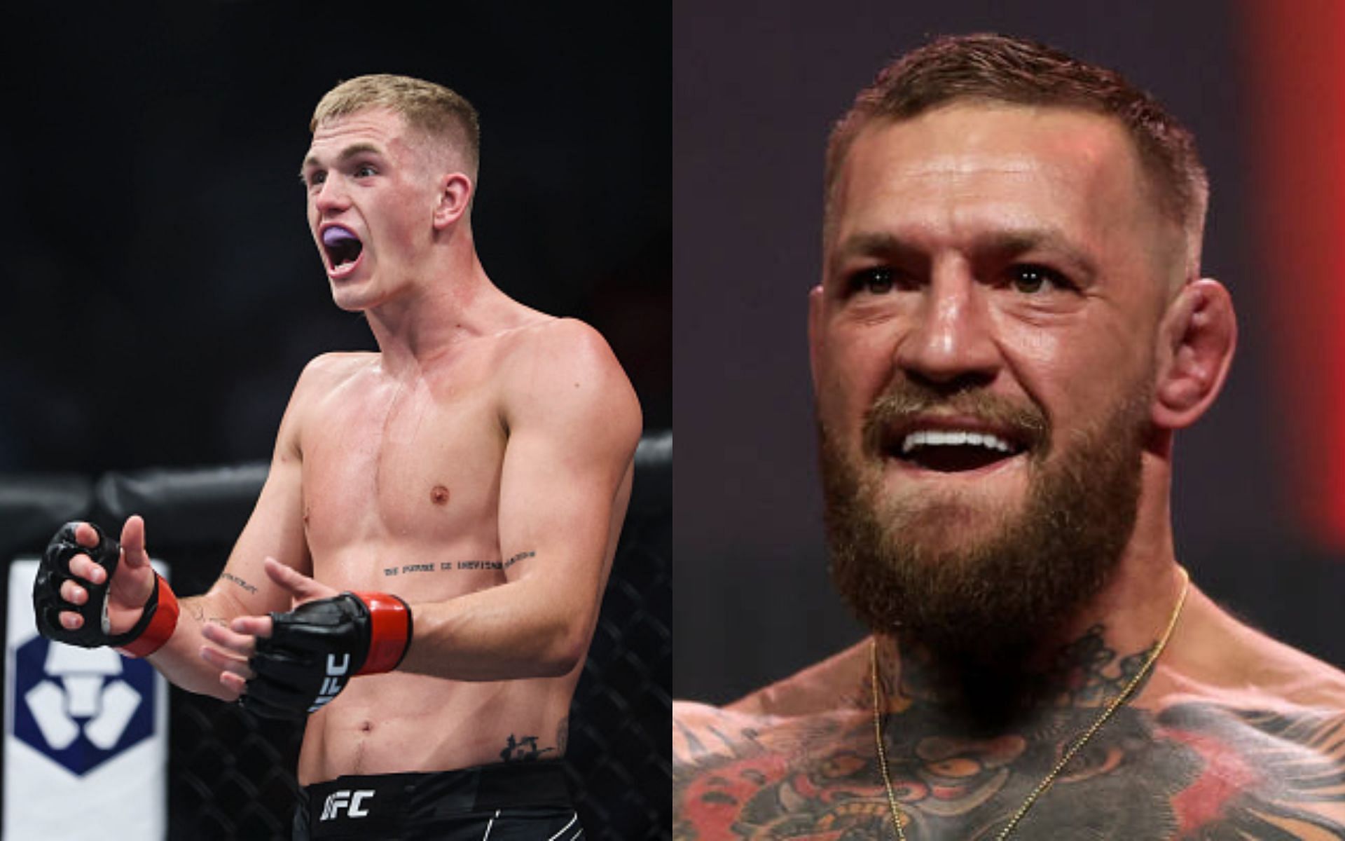 Ian Garry (left); Conor McGregor (right) [images courtesy of Getty Images]