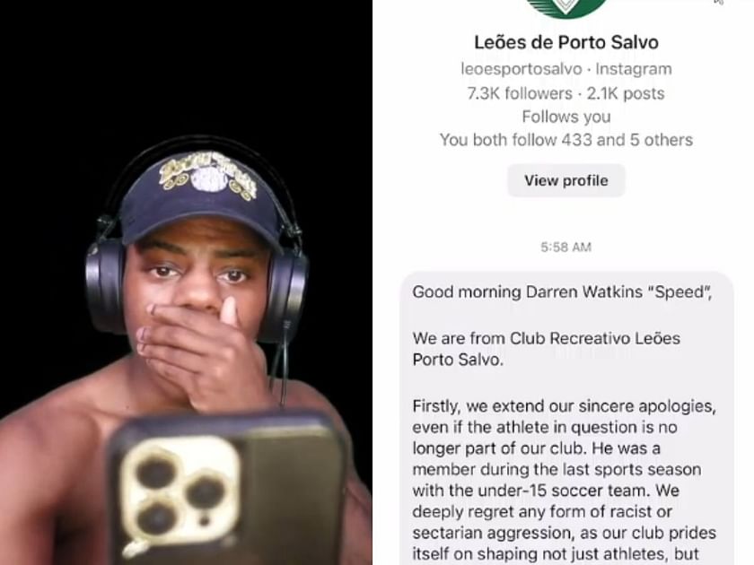 He got kicked out the club!” - IShowSpeed reacts as Portuguese club  apologizes for former player's racist messages