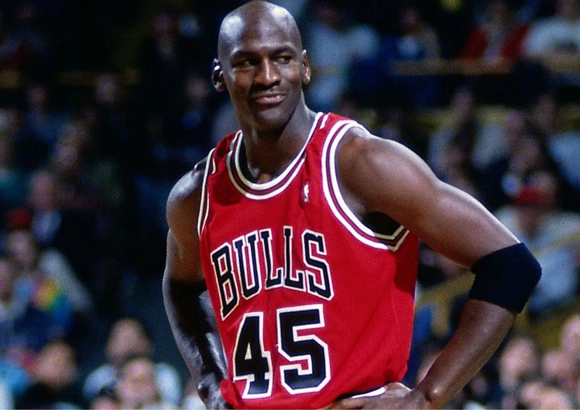 NBA great Michael Jordan with the Chicago Bulls.