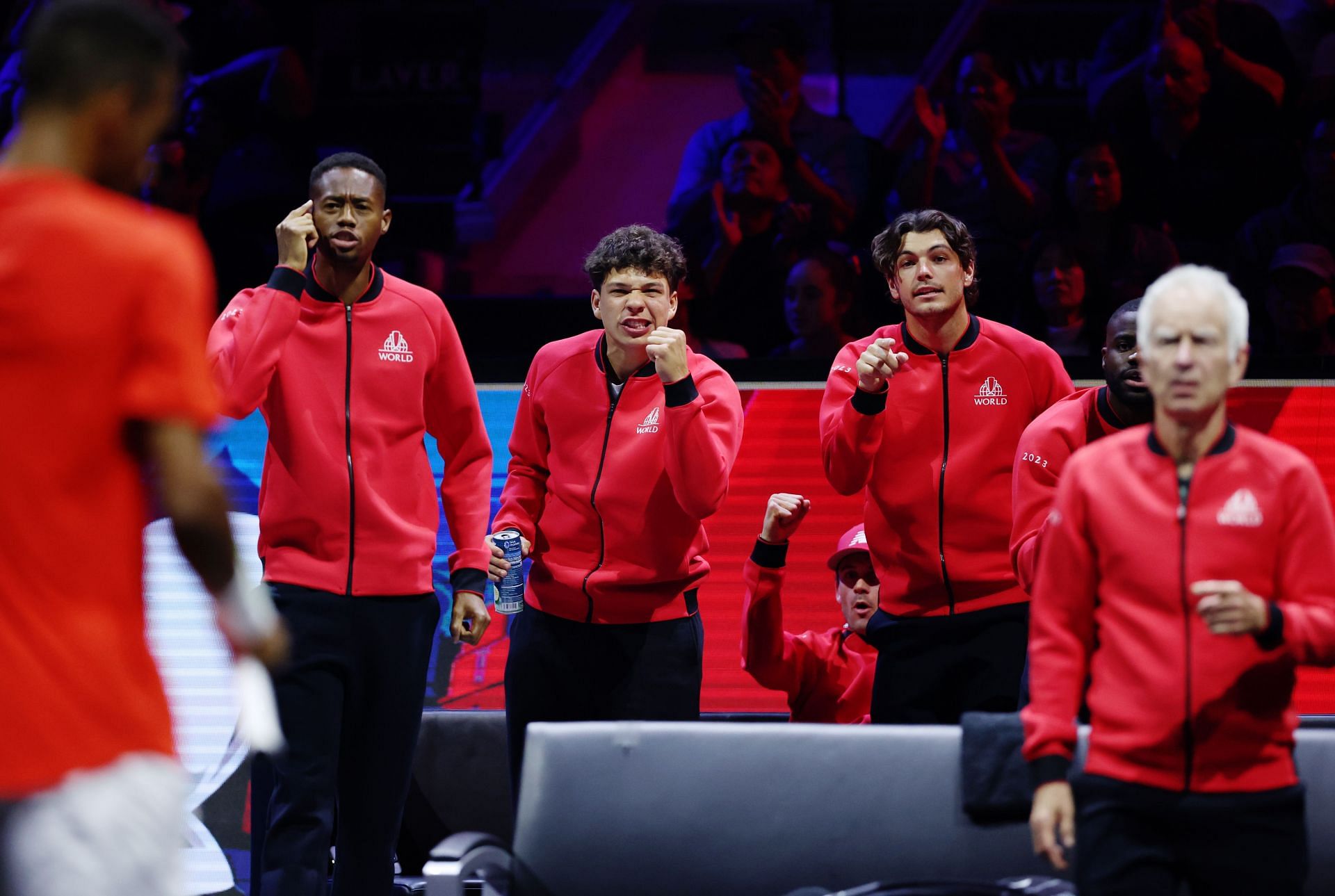 Team World back Felix Auger-Aliassime at Laver Cup 2023