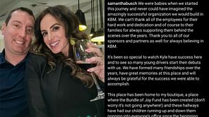 Kyle Busch’s wife Samantha Busch pens emotional note after the sale of KBM to Spire Motorsports