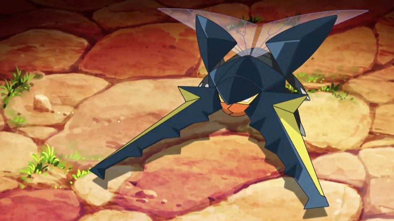 Vikavolt as seen in the anime (Image via The Pokemon Company)