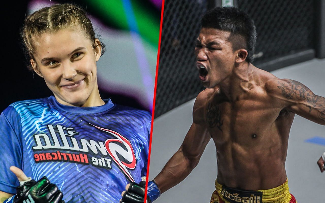 Smilla Sundell (L) / Rodtang Jitmuangnon (R) -- Photo by ONE Championship