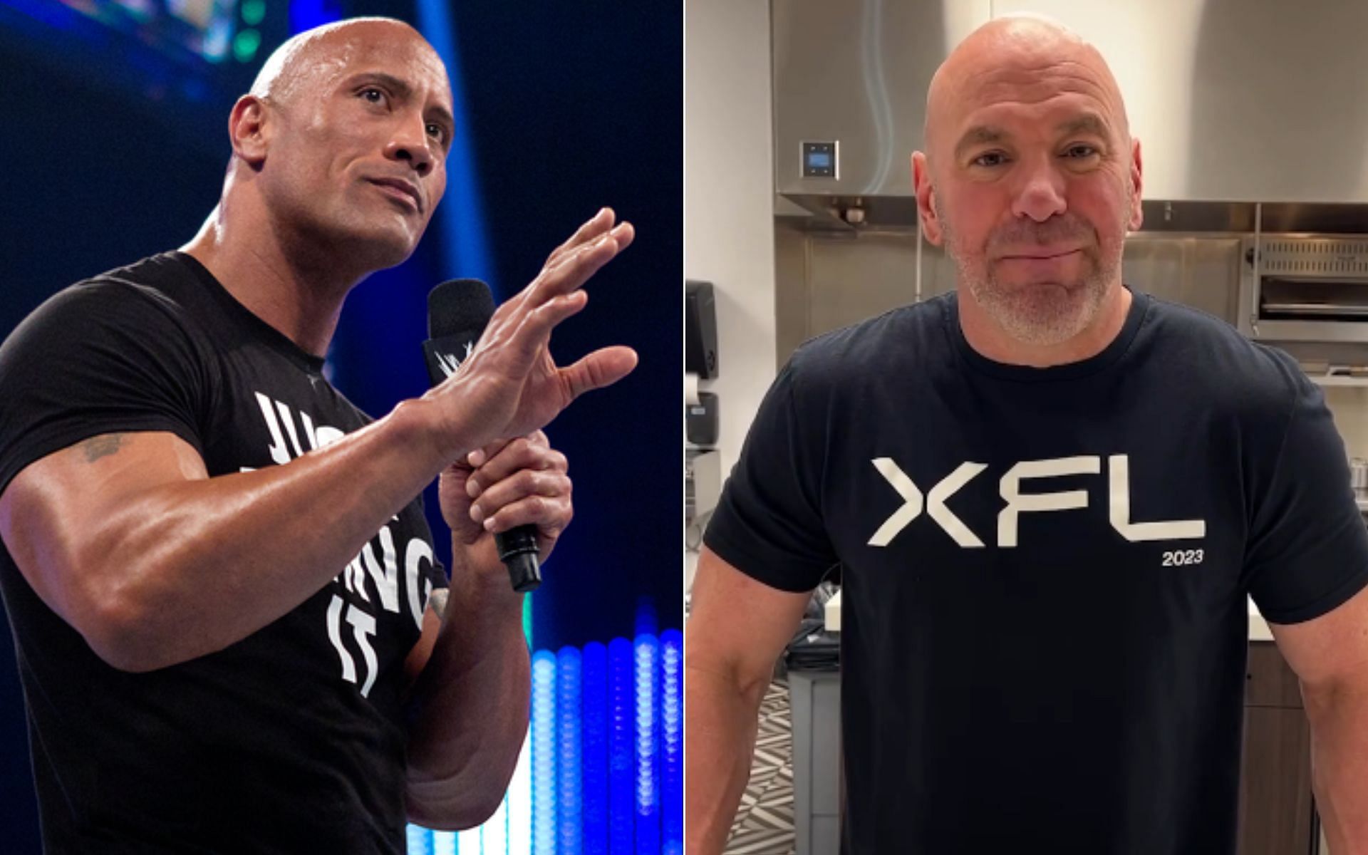 The Rock [Left], and Dana White [Right] [Photo credit: wwe.com, and @danawhite - Instagram]