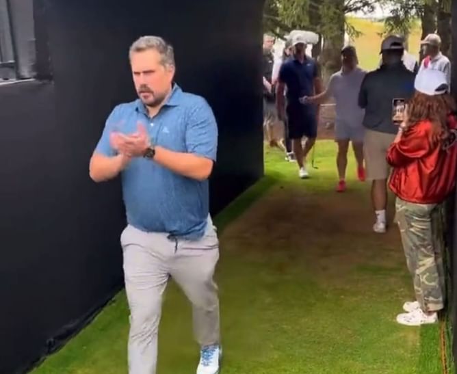 “I believe that’s the Bulls announcer from the 90s” – Fans mock Brooks Koepka and Barstool's Dan 'Big Cat' Katz's entry at LIV Golf Chicago Pro-am