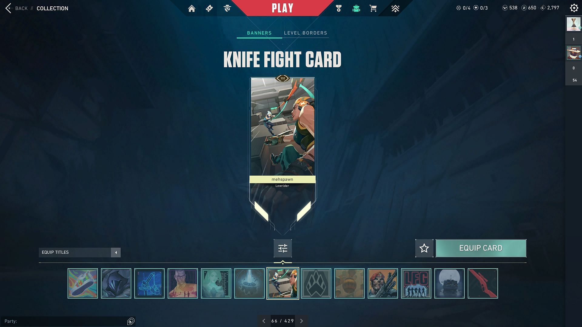 Knife Fight Player Card (Image via Riot Games)