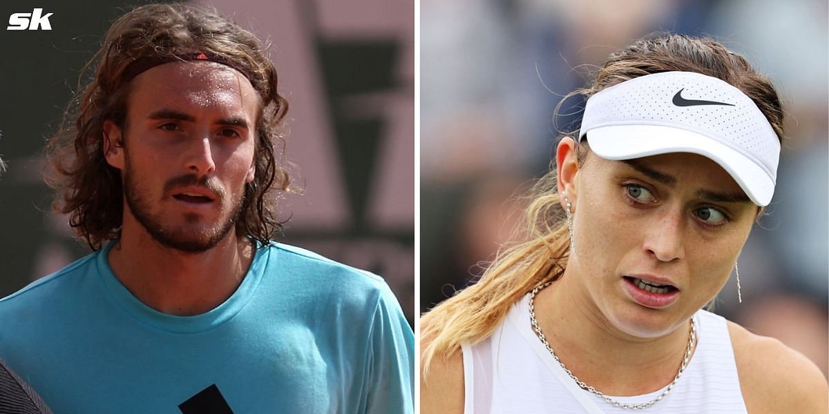 Stefanos Tsitsipas (L), Paula Badosa (R)