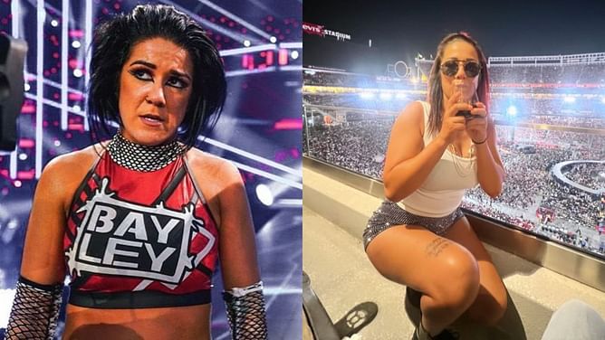 WWE Superstar's wife reacts to his backstage photo with Bayley with a two-word message
