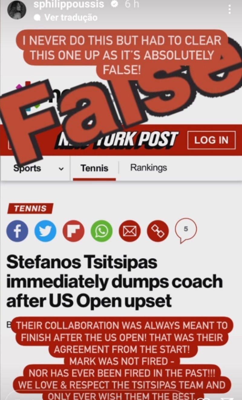 Mark Philippoussis&#039; wife&#039;s Instagram story