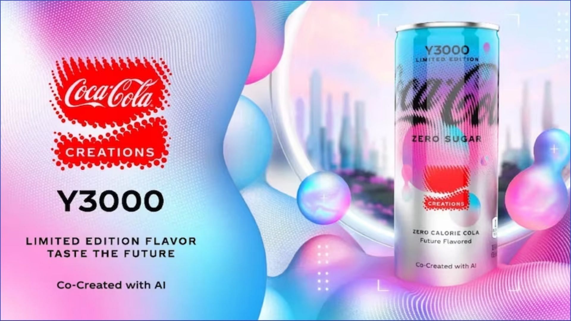 Coke&#039;s latest secret flavor, Y3000 Zero Sugar, hits stores in select countries this week (Image via Coca-Cola)